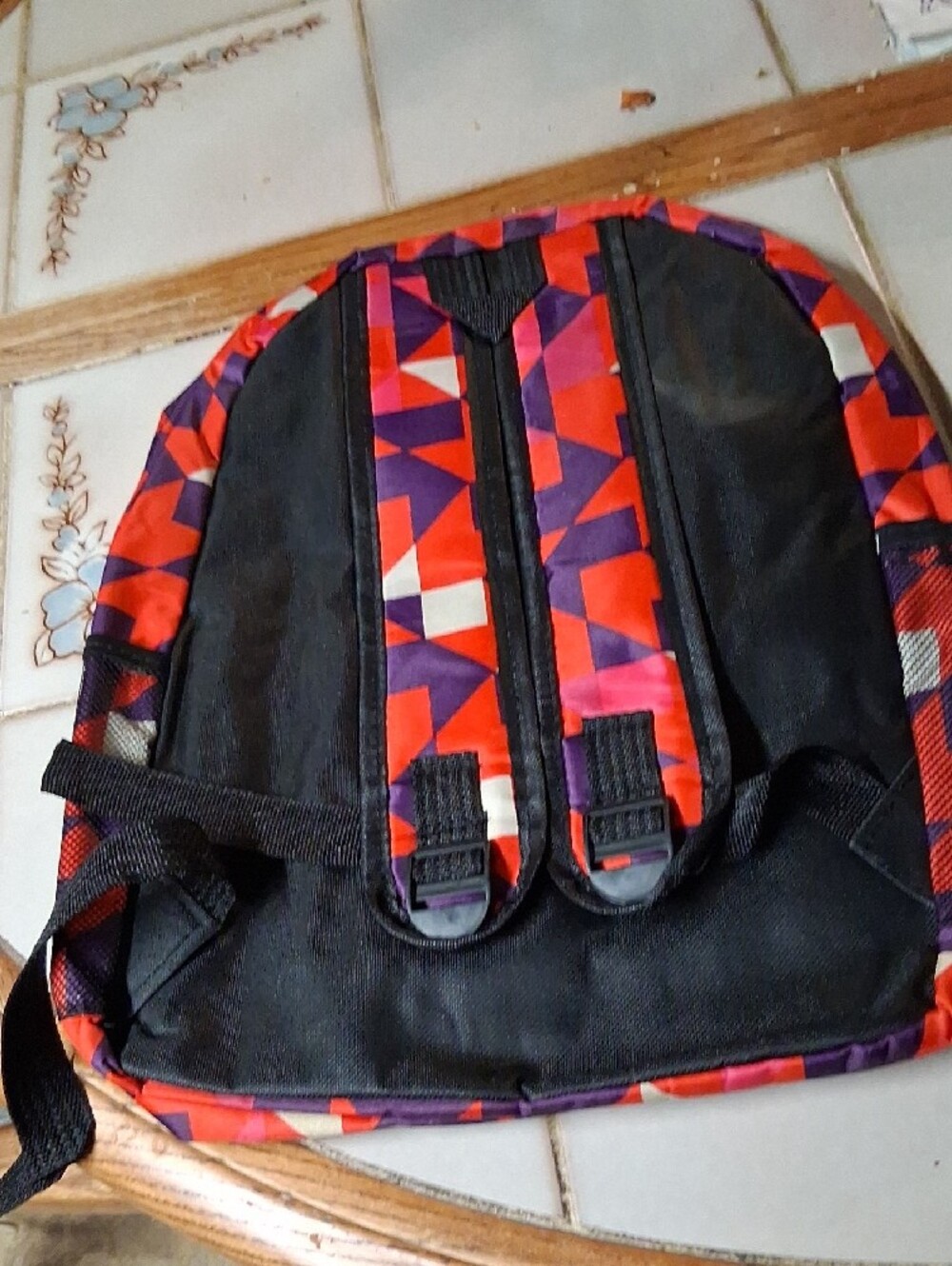 Fortnite Geometric Print Backpack in Red & Purple - Picture 2 of 3